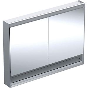 Geberit One Spiegelschrank 505835001 120 x 90 x 15 cm, Aluminium eloxiert, mit Nische und ComfortLight, 2 Türen