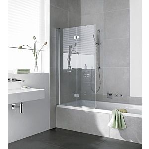 Kermi Diga bath wall DI2PL10015VPK 100x150cm, silver high gloss, TSG clear clean, left