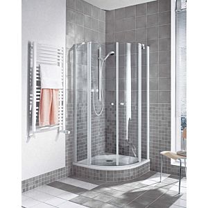 Kermi shower cubicle Ibiza 2000 90x90x185, R: 52, silver / mattg, TSG clear KermiClean