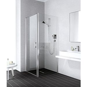 Kermi Liga side wall LITWD09020VPK 90x200cm, silver high gloss, toughened safety glass clear, on shower tray
