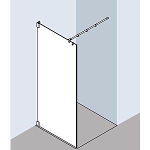 Kermi Filia glass system FITWG09020VPK 90x200cm, silver high gloss, toughened safety glass clear, with 45 degree stabilization