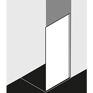 Kermi XCWIO08020VAK 80x200mm, silver high gloss, toughened safety glass clear