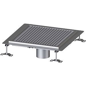 Kessel Ferrofix floor trays 6050050 Stainless Steel , 500x500x65mm, vertical spout