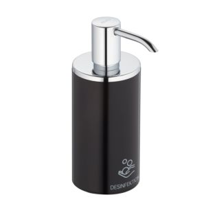 Keuco disinfectant dispenser 04952370100 standing model with pump, 250ml, chrome-black