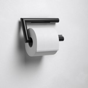 Keuco Reva Toilettenpapierhalter 12862370000 schwarz matt, offene Form, Rollenbreite 100/120mm