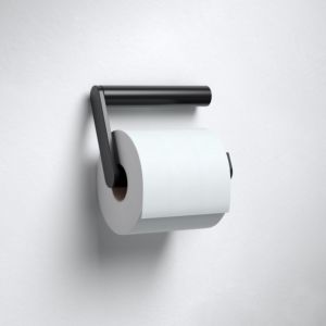 Keuco Plan Black Selection Toilet roll holder 14962370000 open form, right version, black