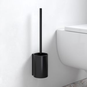 Keuco Plan Black Selection Toilet brush set 14972370200 black, black plastic insert