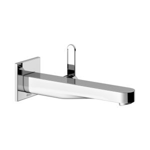 Keuco IXMO Flat basin mixer 59516011302 projection 225 mm, chrome-plated, wall mounting, square rosette