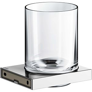 Keuco Edition 90 Square Glashalter 19150019000 komplett mit Echtkristall-Glas, verchromt
