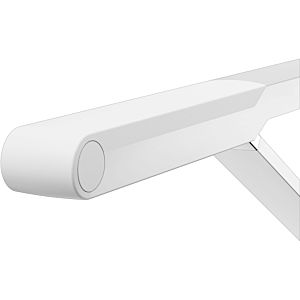 Keuco Axess toilet support foldable rail 35003170751 aluminum silver anodised/white, 700 mm