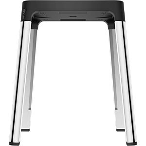 Keuco Axess stool 35082010037 seat 338mm, chrome-plated/black
