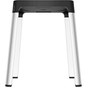 Keuco Axess stool 35082170037 seat 338mm, aluminum silver anodised/black