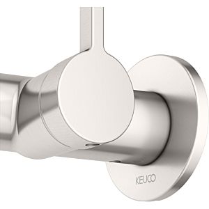 Keuco Edition 400 washbasin fitting 51516051101 brushed nickel, concealed installation, projection 197 mm
