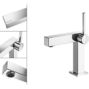 Keuco Edition 90 Square basin mixer 59104010100 projection 115mm, without waste set, chrome-plated