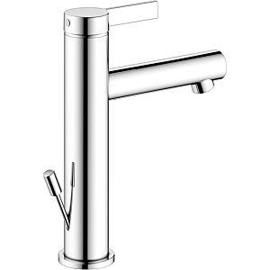 Keuco IXMO Pure basin mixer 59501011001 projection 125mm, with drain fitting, round rosette, chrome-plated