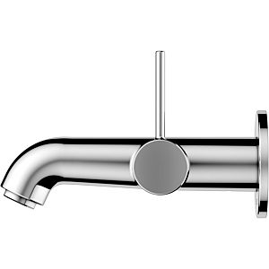 Keuco Ixmo single lever basin mixer 59516010201 projection 165 mm, chrome-plated, wall mounting, round rosette
