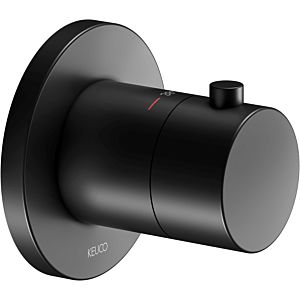 Keuco IXMO Black Selection shower thermostat 59553370001 concealed, round, black matt