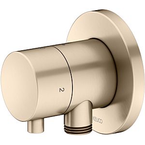 Keuco IXMO 2-way switch-off and switch-over 59557031201 flush-mounted installation, hose connection and shower holder, round, brushed bronze