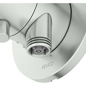 Keuco IXMO 2-way switch-off and switch-over 59557071201 flush-mounted installation, hose connection and shower holder, round, stainless steel finish