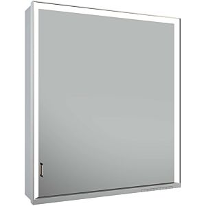 Keuco Royal Lumos mirror cabinet 14301172103 650x735x165mm, silver anodized, long door, stop on the right, wall stem