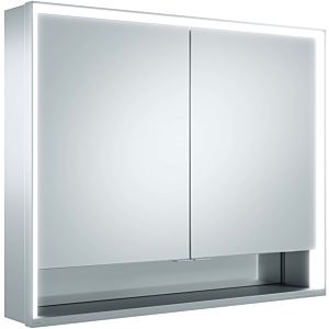 Keuco Royal Lumos mirror cabinet 14303171305 900x735x165mm, silver anodized, mirror heating, 2 short doors, wall porch