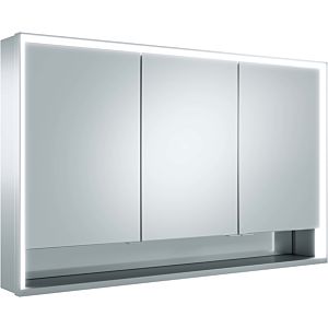 Keuco Royal Lumos Spiegelschrank 14305171304 1200x735x165mm, silber-eloxiert, Spiegelheizung, 3 kurze Türen, Wandvorbau