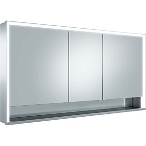 Keuco Royal Lumos mirror cabinet 14306171305 1400x735x165mm, silver anodized, mirror heating, 3 short doors, wall porch