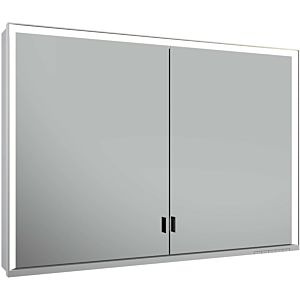 Keuco Royal Lumos mirror cabinet 14308172303 1050x735x165mm, silver anodized, 2 long doors, wall stem
