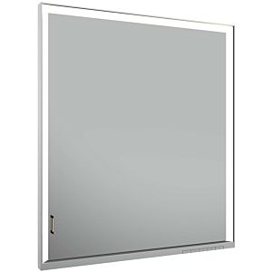 Keuco Royal Lumos mirror cabinet 14311172101 recessed wall, silver anodized, covered storage compartment, 650 x 735 x 165 mm, stop on the right