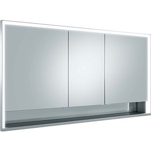 Keuco Royal Lumos Spiegelschrank 14316171304 1400 x 735 x 165 mm, Wandeinbau, silber-eloxiert, Spiegelheizung, 3 kurze Türen