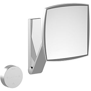 Keuco iLook_move miroir cosmétique 17613019002 200x200mm, éclairé, encastré, panneau de commande en verre, chromé