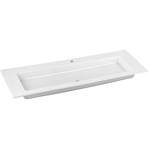 Keuco Royal 60 Bathroom ceramics washbasin 32160311401 140.5x53.8cm, white, with tap hole and Clou overflow system