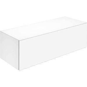 Keuco X-Line buffet 33128300000 120x40x49cm, décor blanc mat, verre blanc clair