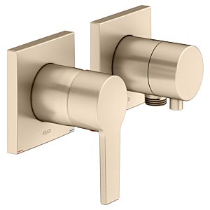 Keuco Edition 11 shower mixer 51151031122 brushed bronze, 2 consumers, flush-mounted installation, with wall connection elbow