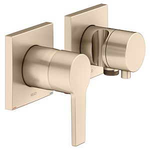 Keuco Edition 11 shower mixer 51151031222 brushed bronze, 2 outlets, with wall connection elbow and shower holder