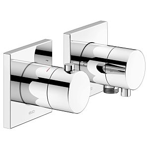 Keuco Edition 11 shower thermostat 51153011122 chrome, flush-mounted installation, 2 consumers, with wall connection elbow