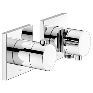 Keuco Edition 11 shower thermostat 51153011222 chrome, flush-mounted installation, 2 consumers, with wall connection elbow and shower holder