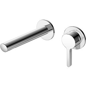 Keuco Edition 400 basin mixer 51516050201 concealed installation, without waste fitting, brushed nickel, projection 165 mm