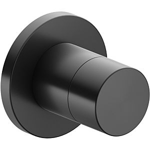Keuco IXMO Pure shut-off valve 59541130001 flush-mounted installation, brushed black chrome, round, for 1 consumer