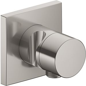Keuco IXMO Pure 2-way diverter 59556070202 flush-mounted installation, square, hose connection and shower holder, stainless steel finish