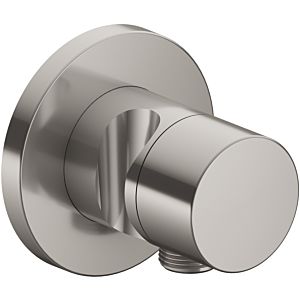 Keuco IXMO 2-way switch-off and switch-over 59557050201 flush-mounted installation, hose connection and shower holder, Pure handle, round, brushed nickel