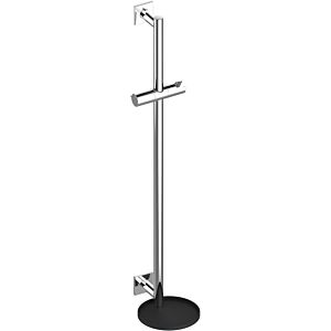 Keuco shower bar 59585170912 aluminum finish / black gray, wall bar 855mm, Rosetten square