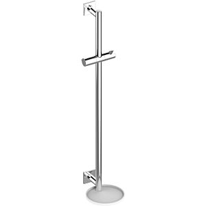 Keuco shower bar 59585170922 aluminum finish / white, wall bar 855mm, Rosetten square