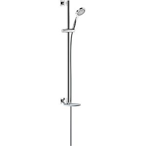 Keuco Ixmo shower set 59587010902 chrome / white, with single-lever shower mixer, square rosette