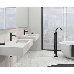 Kludi Nova Fonte bath and shower mixer 205903915 stand assembly, for free-standing baths, matt black