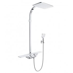 Kludi Shower-System 8020091-00 weiß/chrom, mit Kopf- und Handbrause