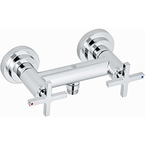 Kludi shower mixer 207100520 wall mounting, cross handle metal, chrome