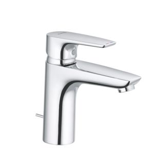 Kludi Pure &amp; solid basin mixer 342900575 chrome, DN 15, with metal pop-up waste