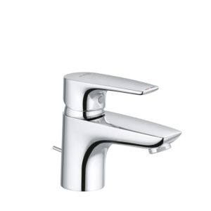 Kludi Pure &amp; solid basin mixer 343850575 chrome, DN 15, with metal pop-up waste