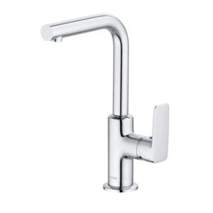 Kludi Pure &amp; style basin mixer 400250575 chrome, swivel spout, with metal pop-up waste